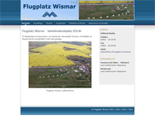 Tablet Screenshot of flugplatz-wismar.de